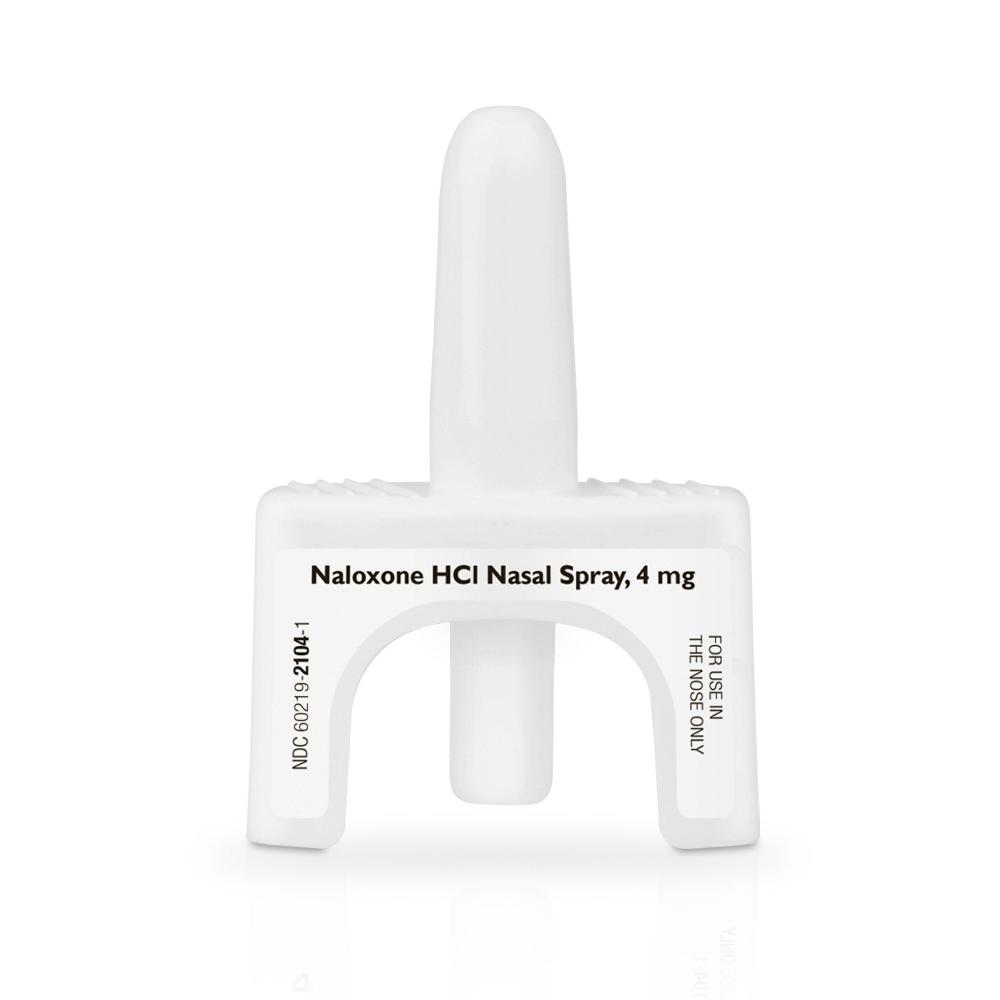 white naloxone nasal spray 4 mg sprayer device